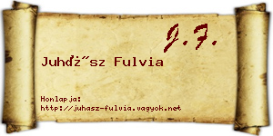 Juhász Fulvia névjegykártya